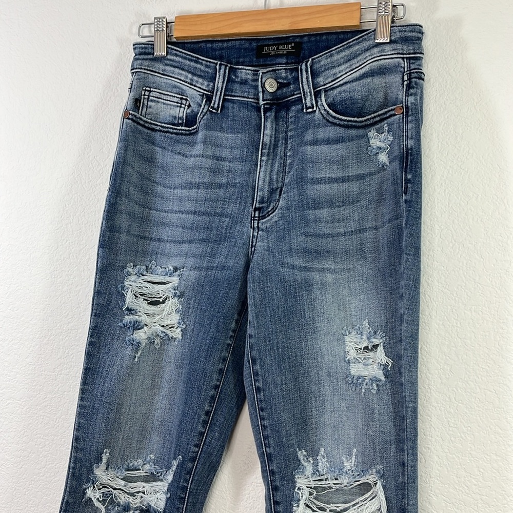 Judy Blue Distressed Straight Jeans size 5/27 Women’s Jeans - Picture 3 of 10